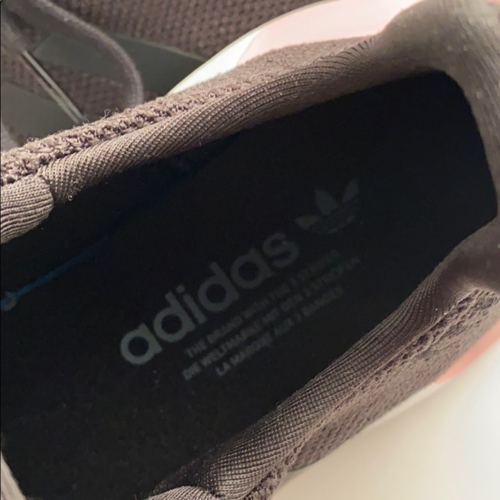 Adidas Swiftrun black and light pink mesh running sneakers 11 - Picture 6 of 8